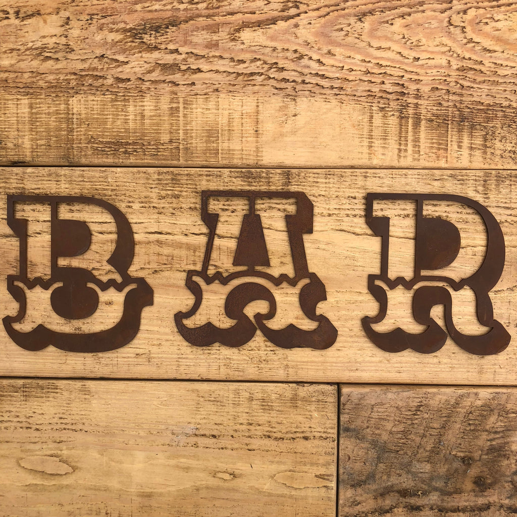 Rusty 5 Inch Carnival Metal Letters A to Z