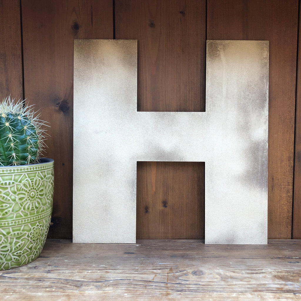 Rustic Gold Metal Letters 12 inch and 5 inch