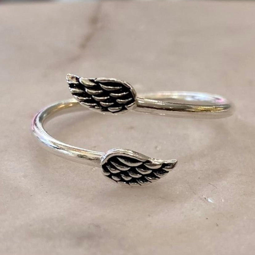 Angel Wing Wrap Ring in Sterling Silver