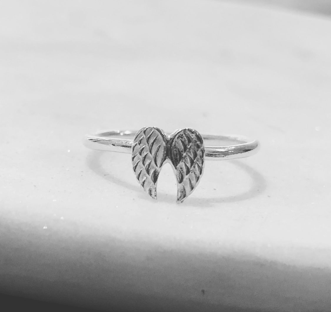 Angel Wing Ring in Sterling Silver