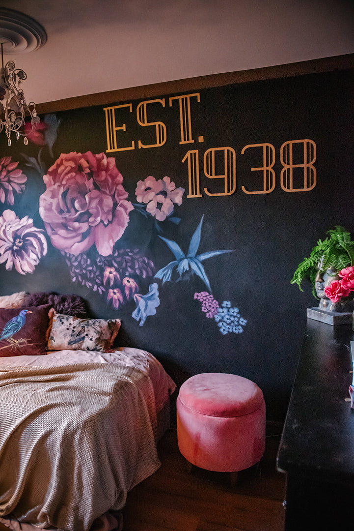 Gold Distressed Art Deco Metal Letters and Numbers 5 inch or 12 inch