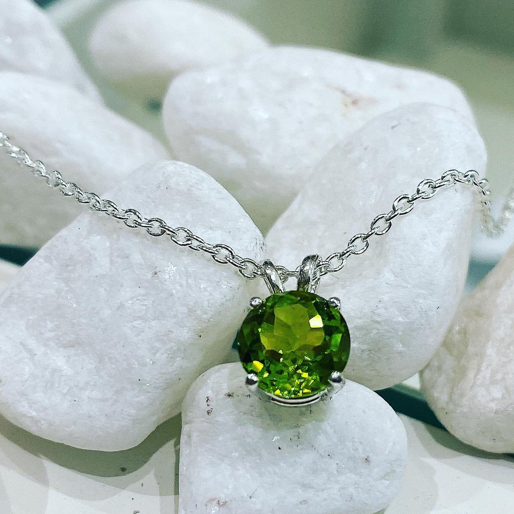 Peridot Treasured Necklace in Sterling Silver