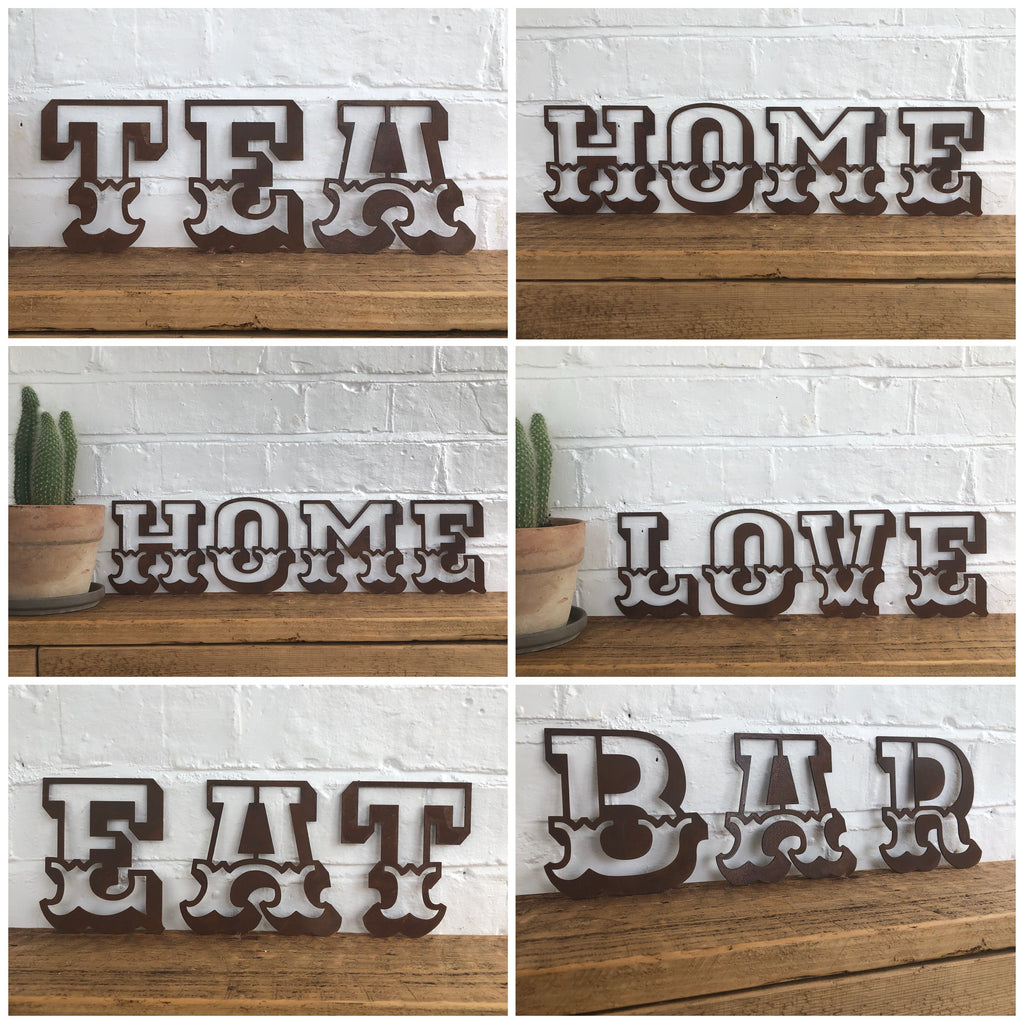 Rusty 5 Inch Carnival Metal Letters A to Z