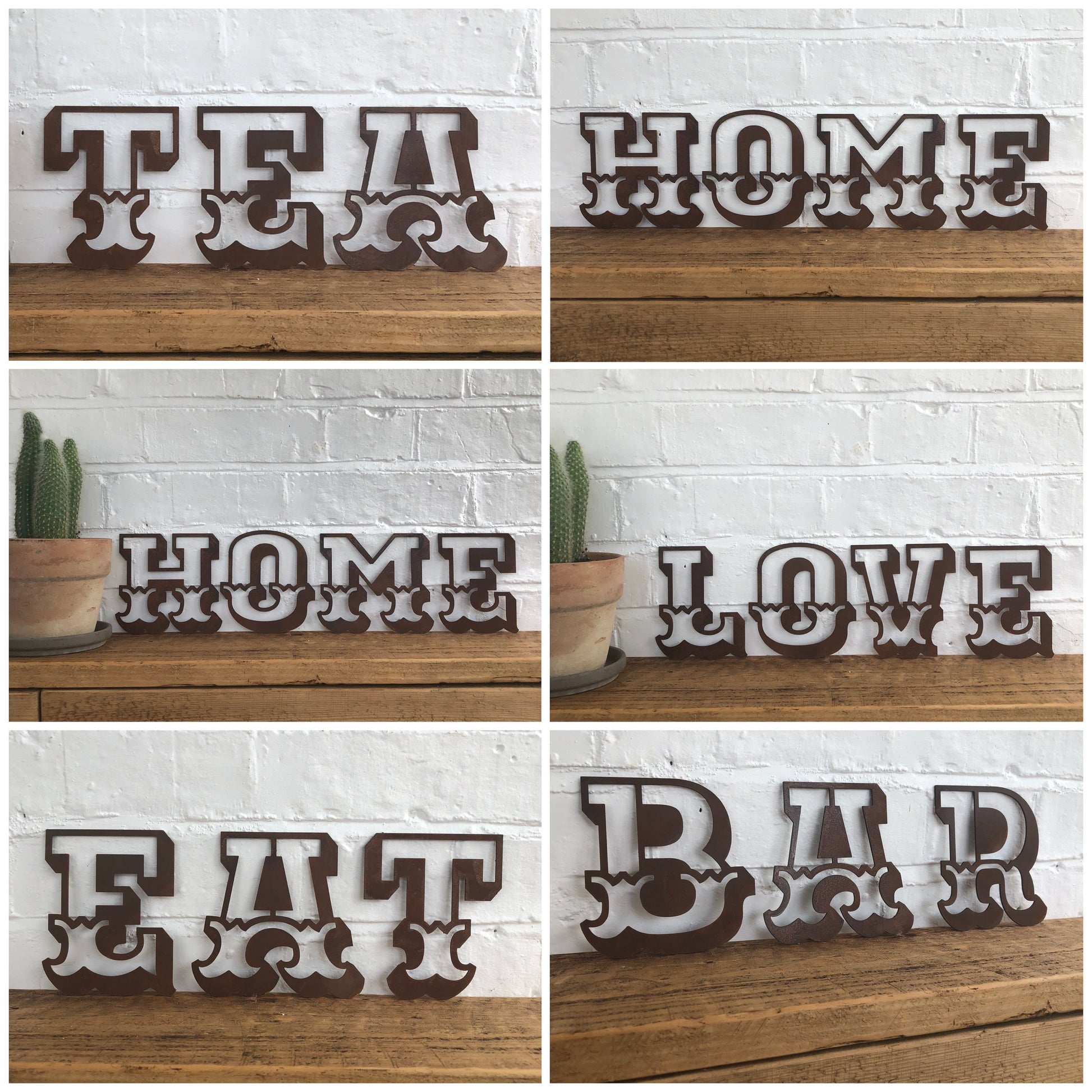 Rusty 5 Inch Carnival Metal Letters A to Z