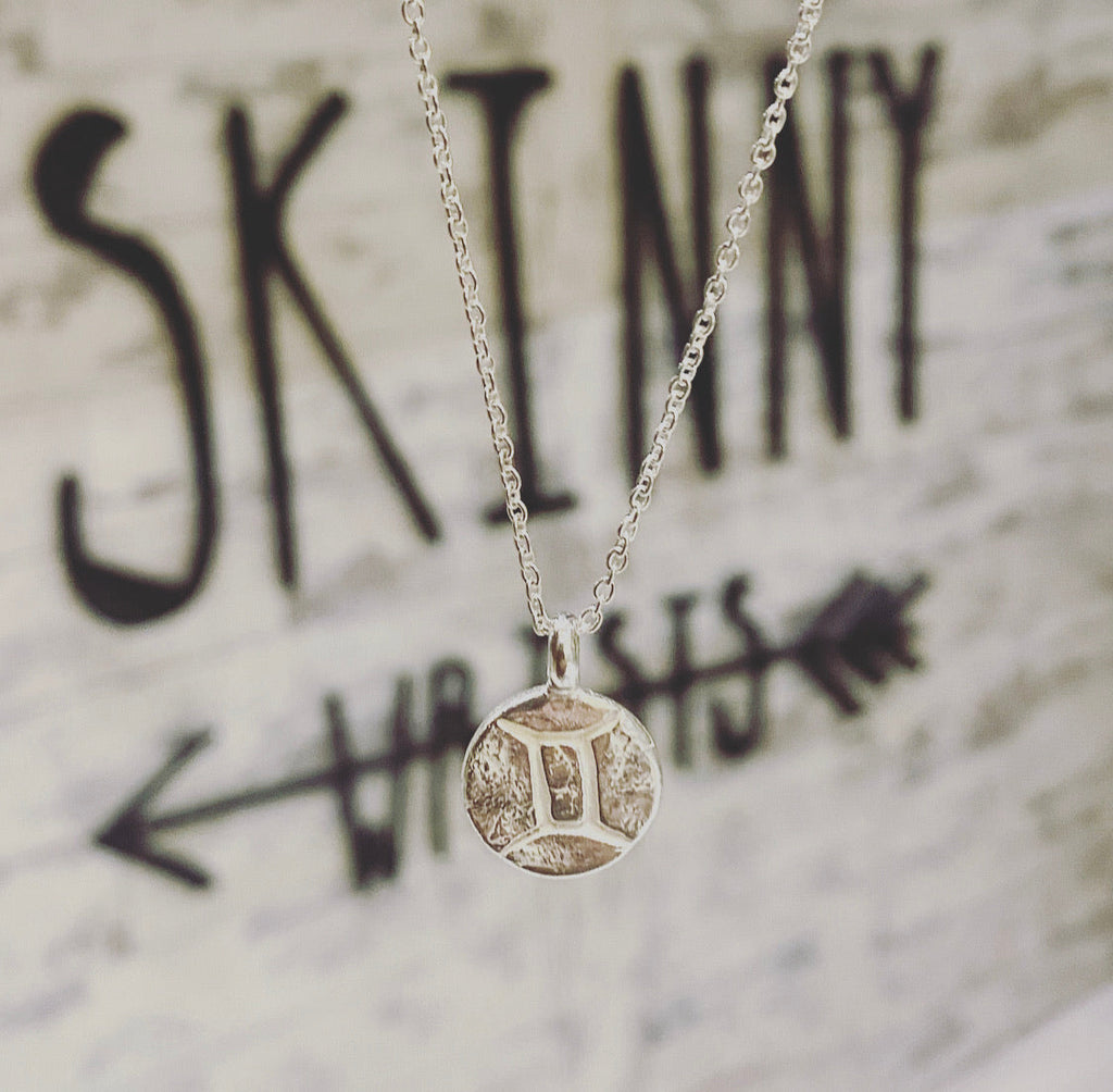 Personalised Star Sign Necklace in Recycled Silver