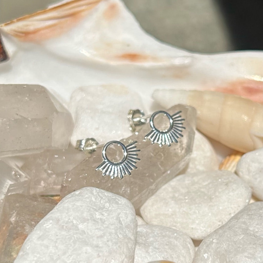 Sterling Silver Summer Sun Studs