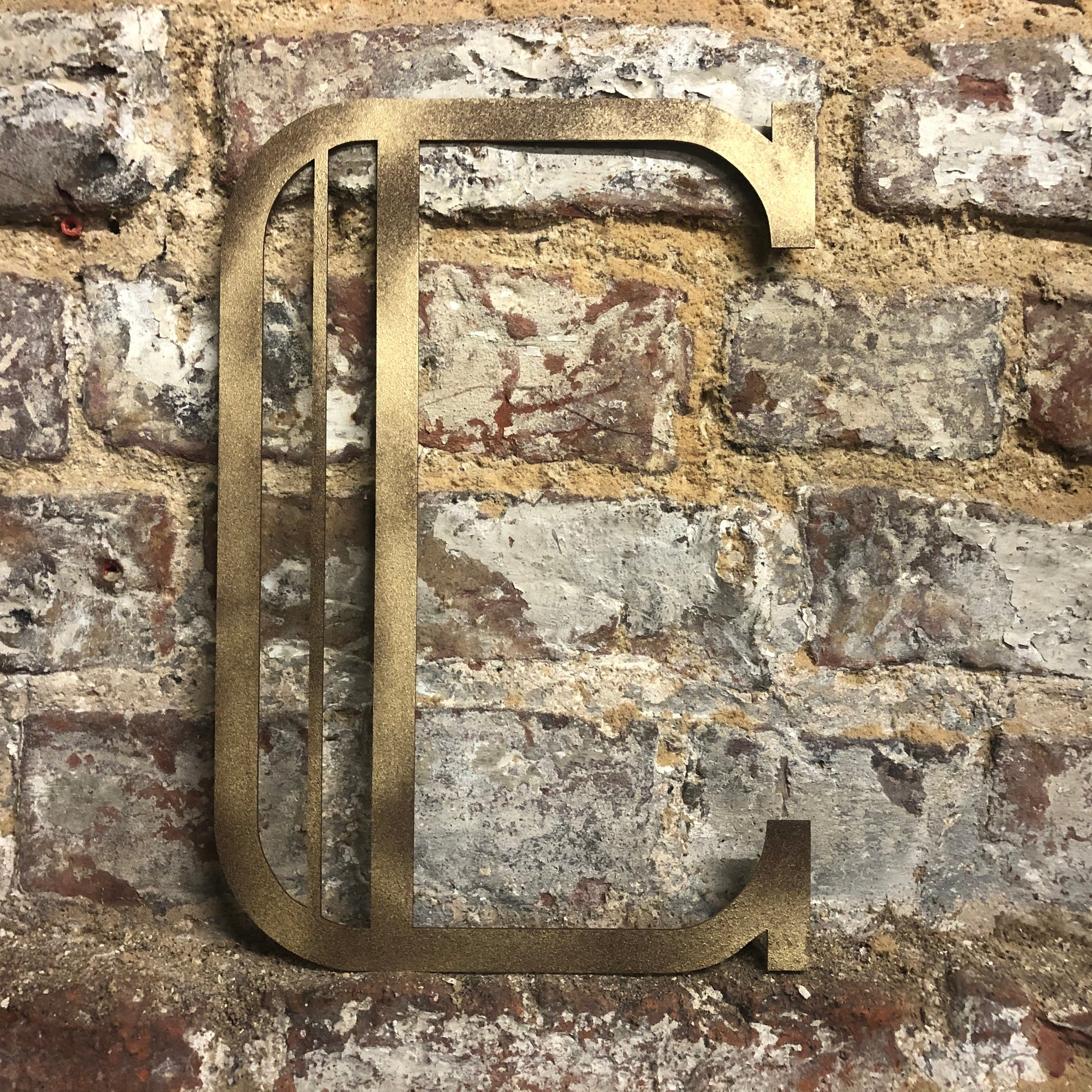 Gold Distressed Art Deco Metal Letters and Numbers 5 inch or 12 inch