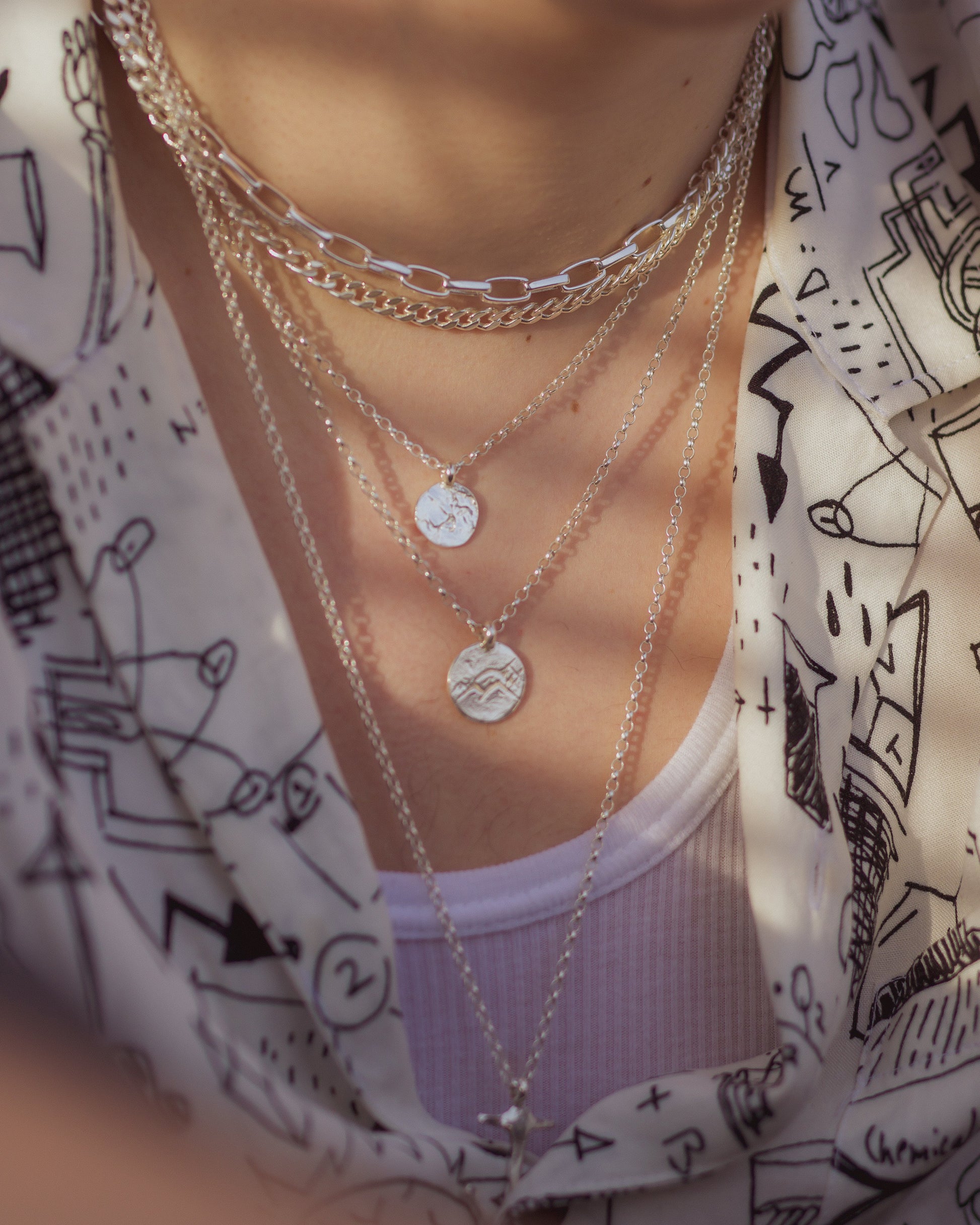 Mountain Rise Sterling Silver Talisman Necklace