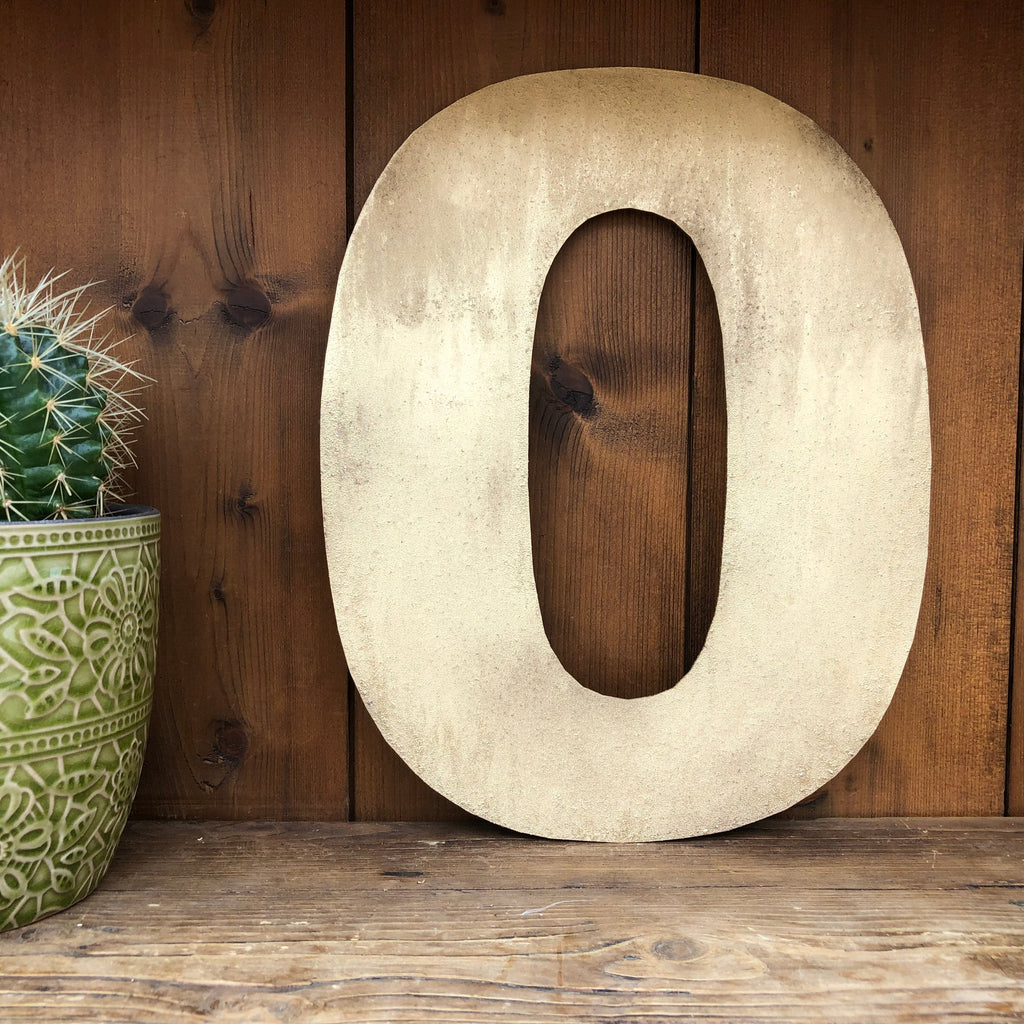 Rustic Gold Metal Letters 12 inch and 5 inch