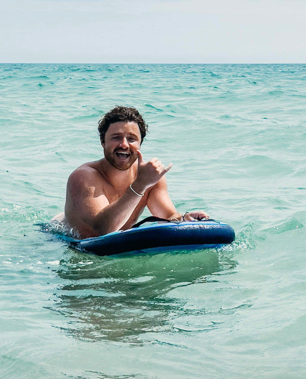 Inflatable 43 inch Body Board Complete Package with Pump and Leash