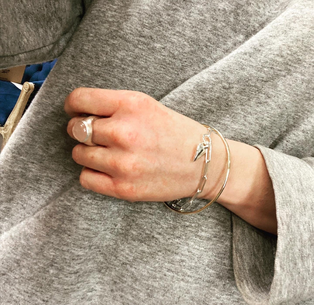 Heart Trace Chain Bracelet Sterling Silver