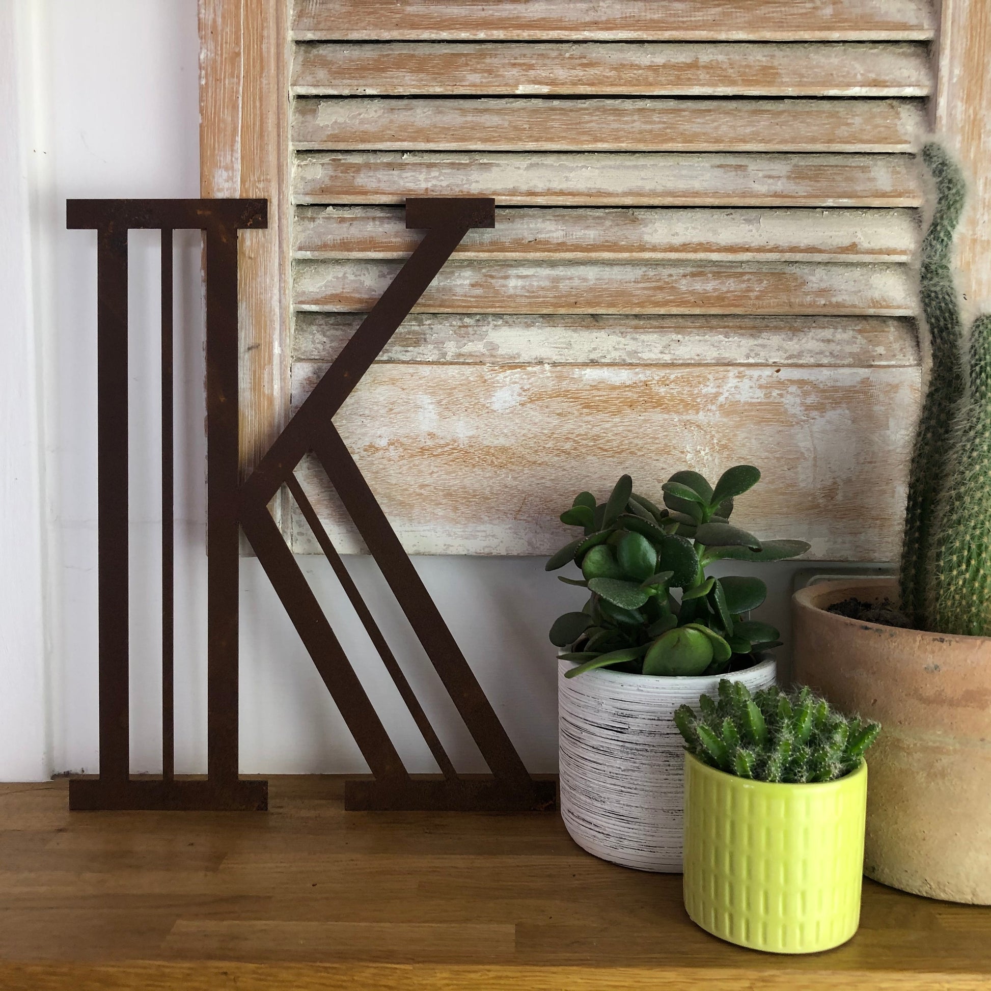 Rusty Metal Art Deco Lettering A-Z 0-9 in 5 inch or 12 inch