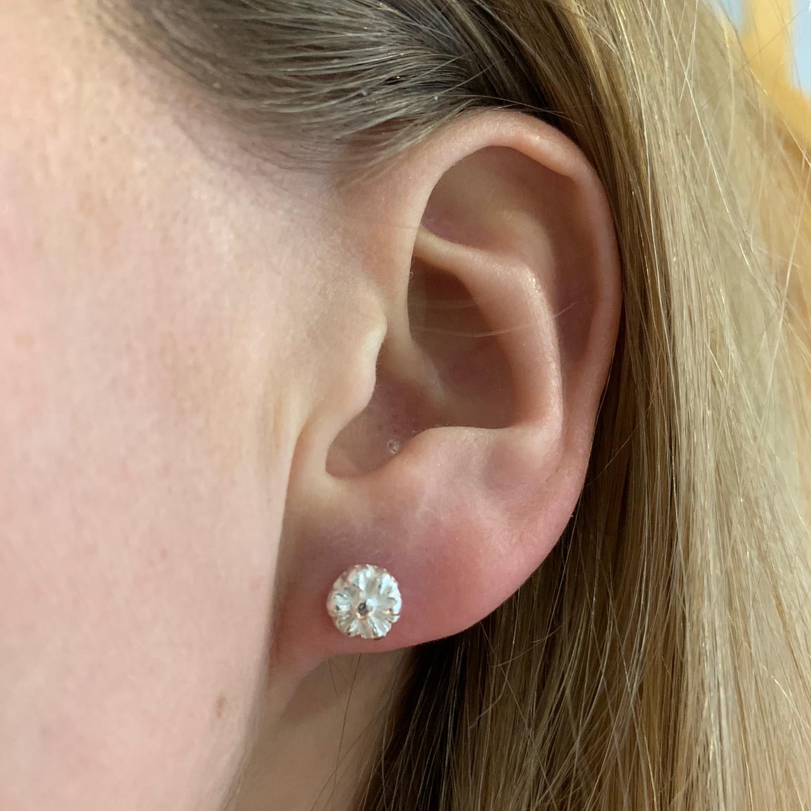 Daisy Studs Sterling Silver Earrings