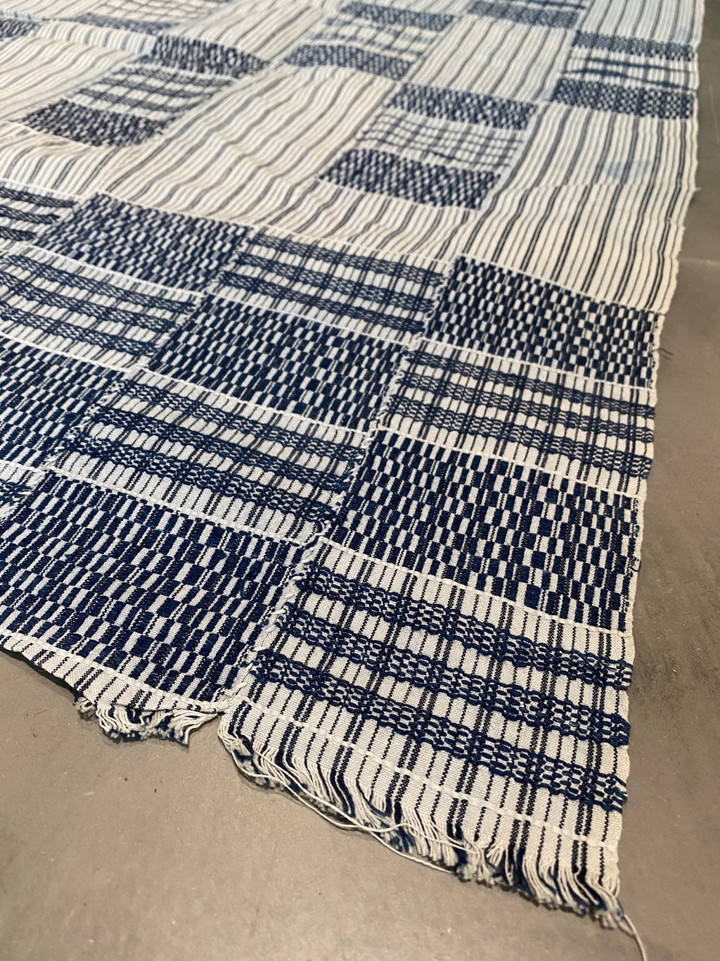 Hand Stitched Aso Oke Cloth Throw 175x140cm