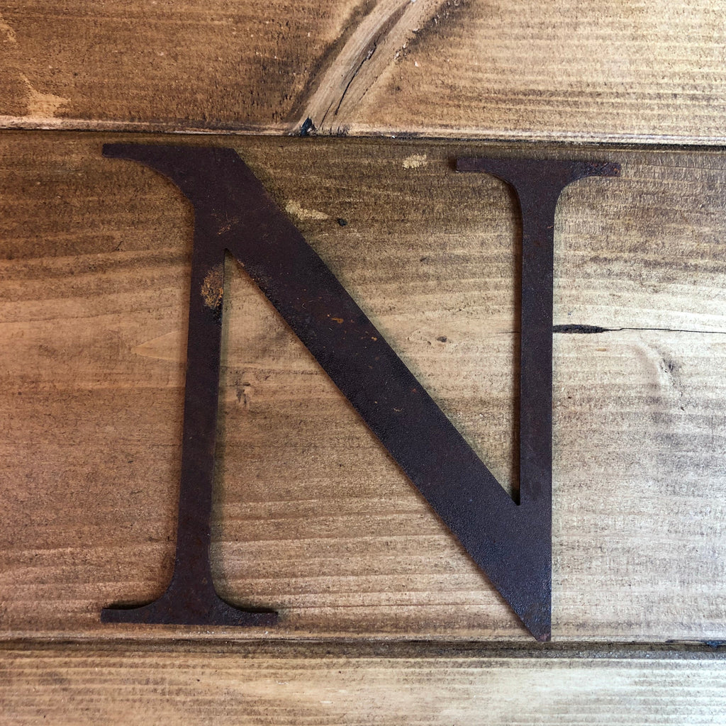 5 Inch Rusty Metal Alphabet Letters and Numbers A-Z 0-9