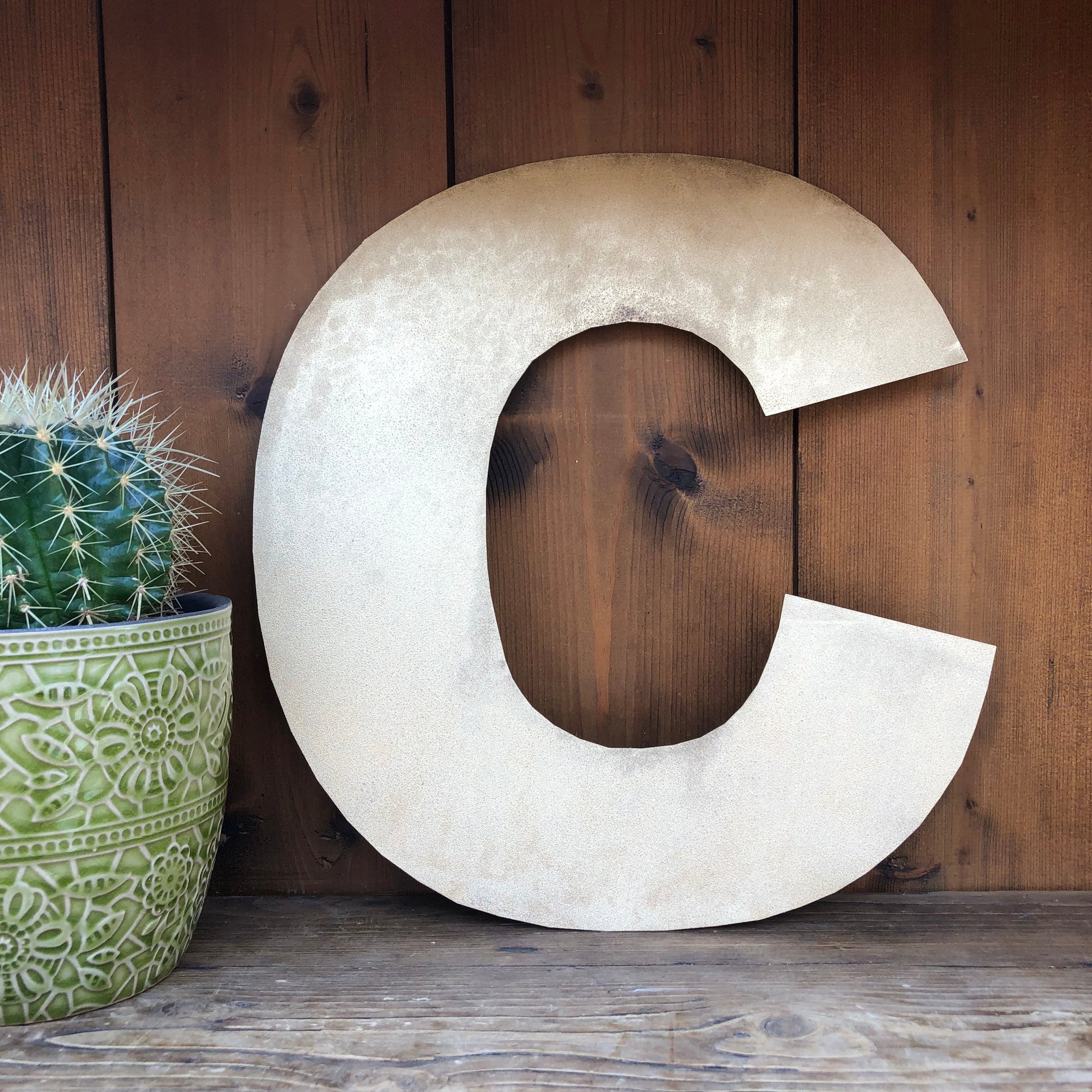 Rustic Gold Metal Letters 12 inch and 5 inch
