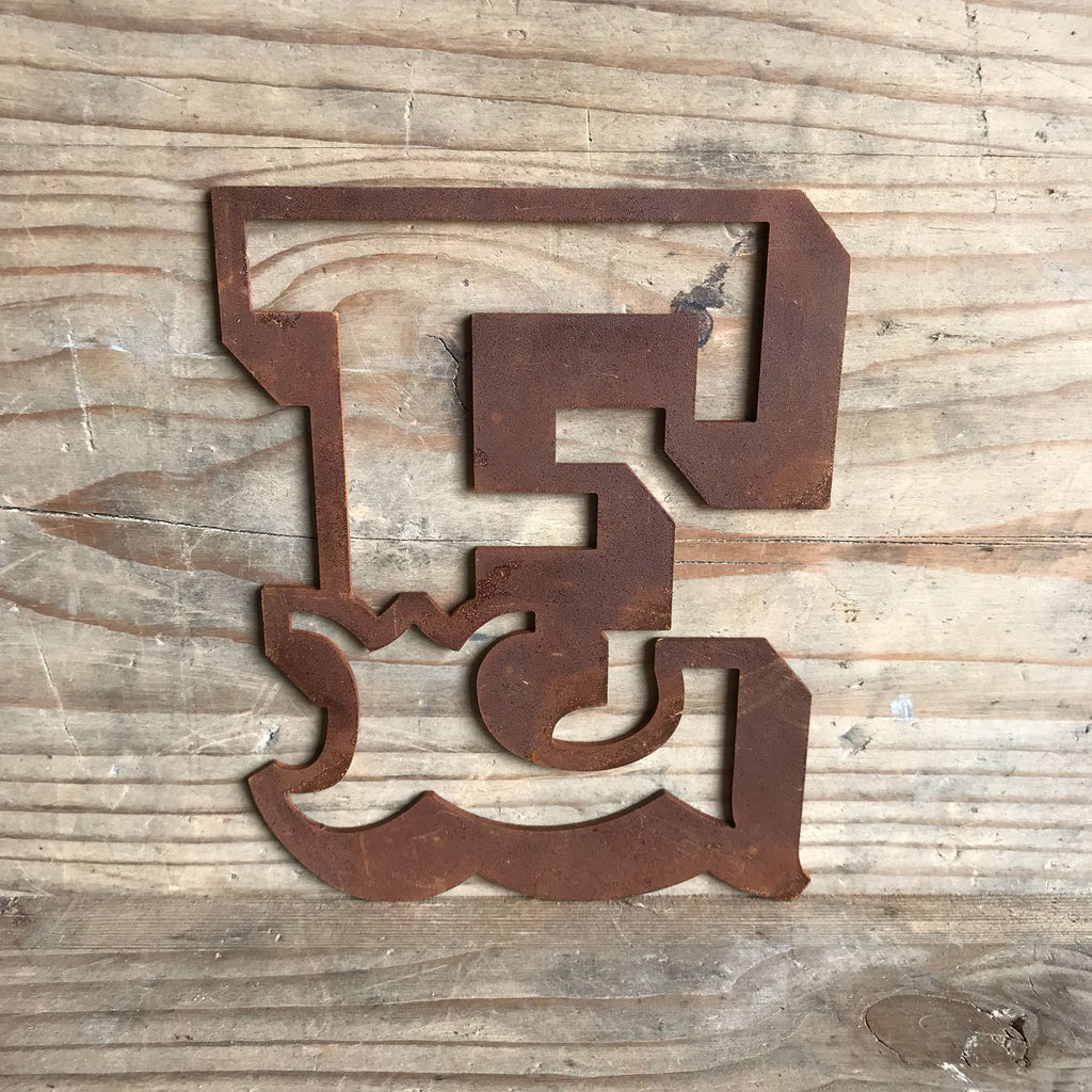 Rusty 5 Inch Carnival Metal Letters A to Z