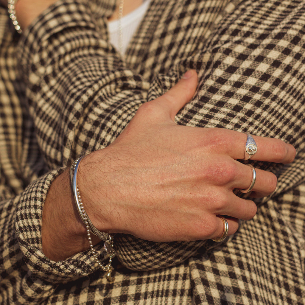 Skull Signet Ring in Recycled Silver