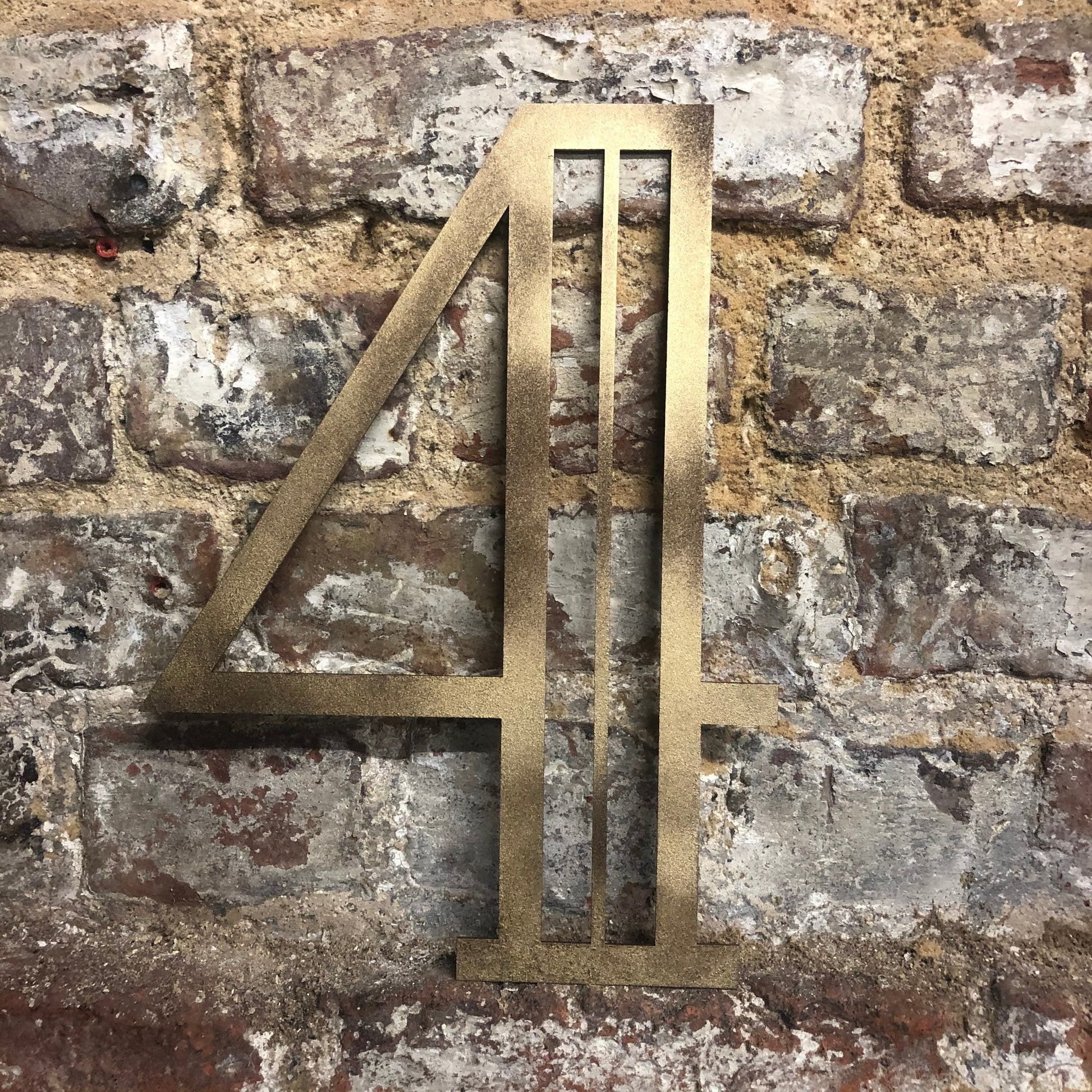 Gold Distressed Art Deco Metal Letters and Numbers 5 inch or 12 inch