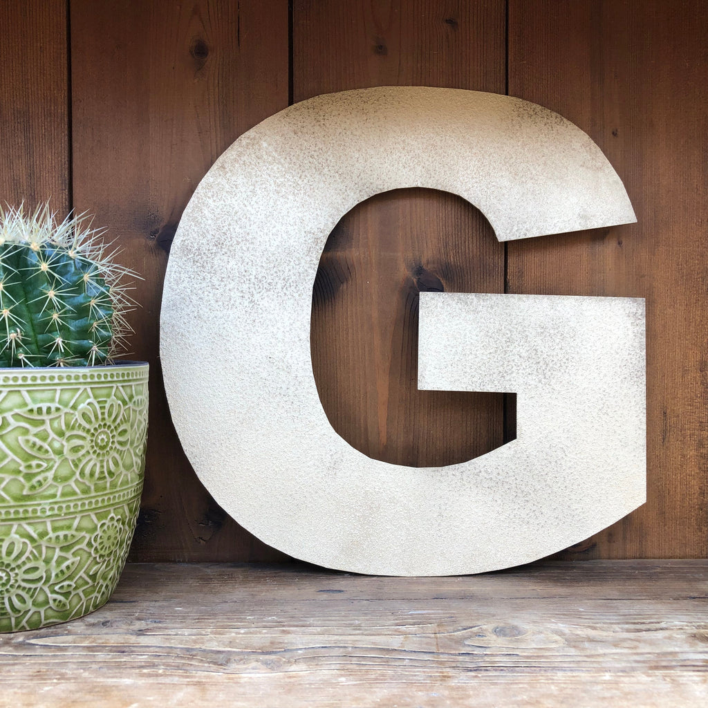 Rustic Gold Metal Letters 12 inch and 5 inch