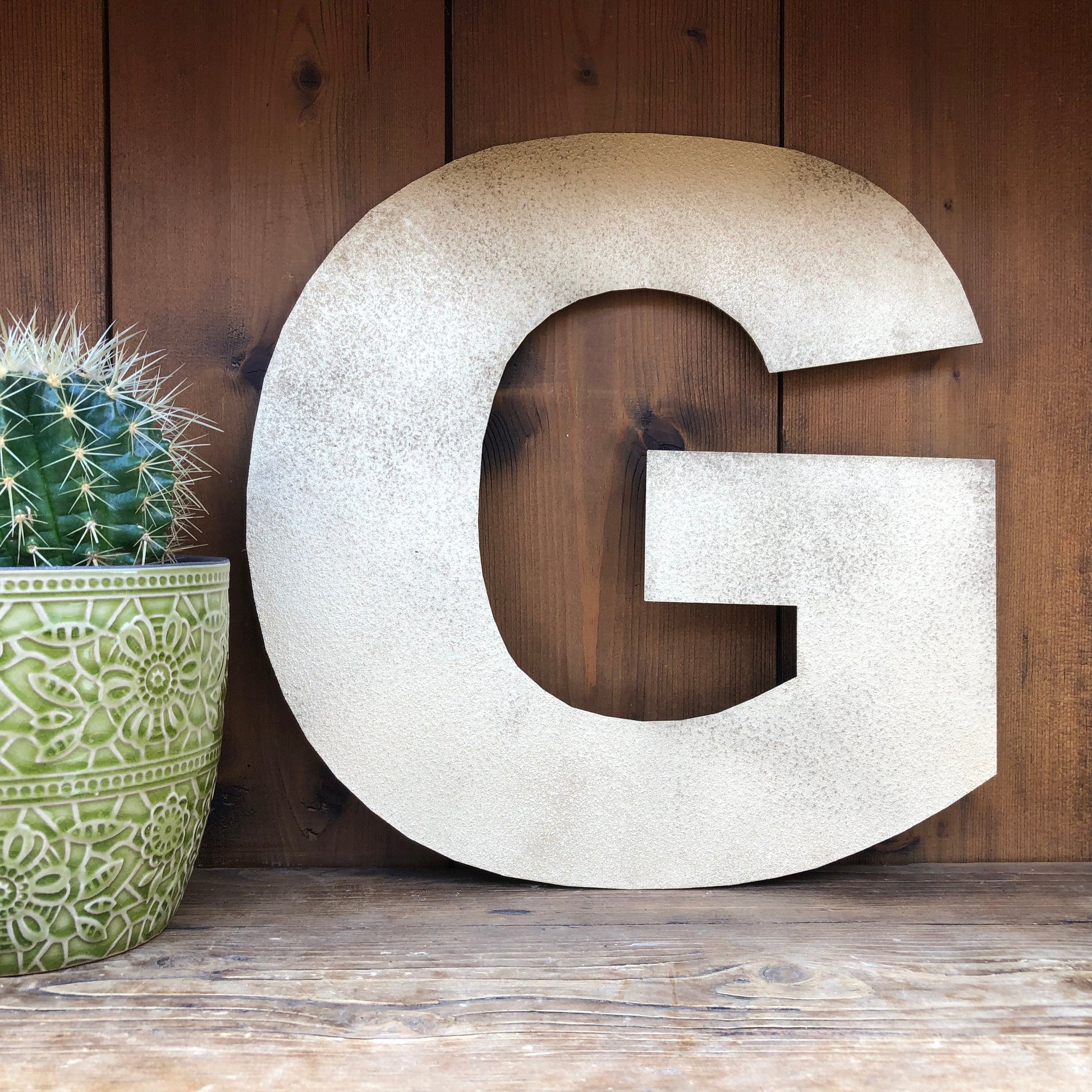 Rustic Gold Metal Letters 12 inch and 5 inch