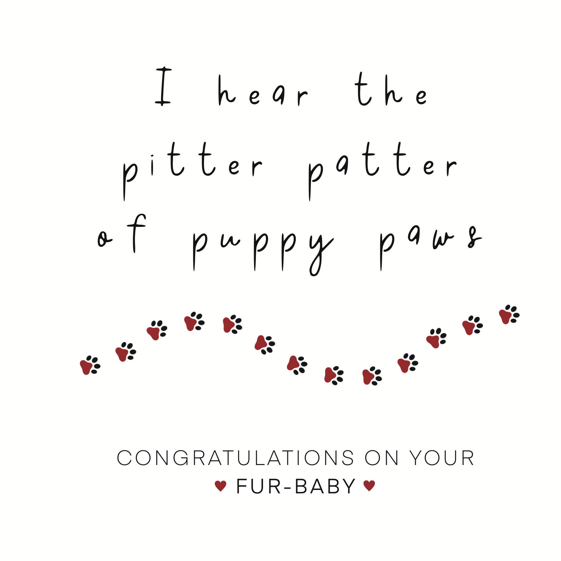 New Puppy Congratulations Card