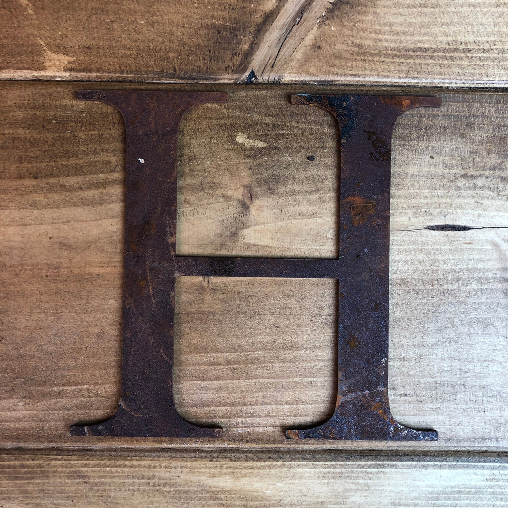 5 Inch Rusty Metal Alphabet Letters and Numbers A-Z 0-9