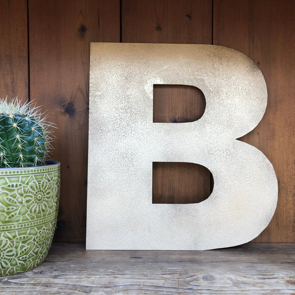 Rustic Gold Metal Letters 12 inch and 5 inch