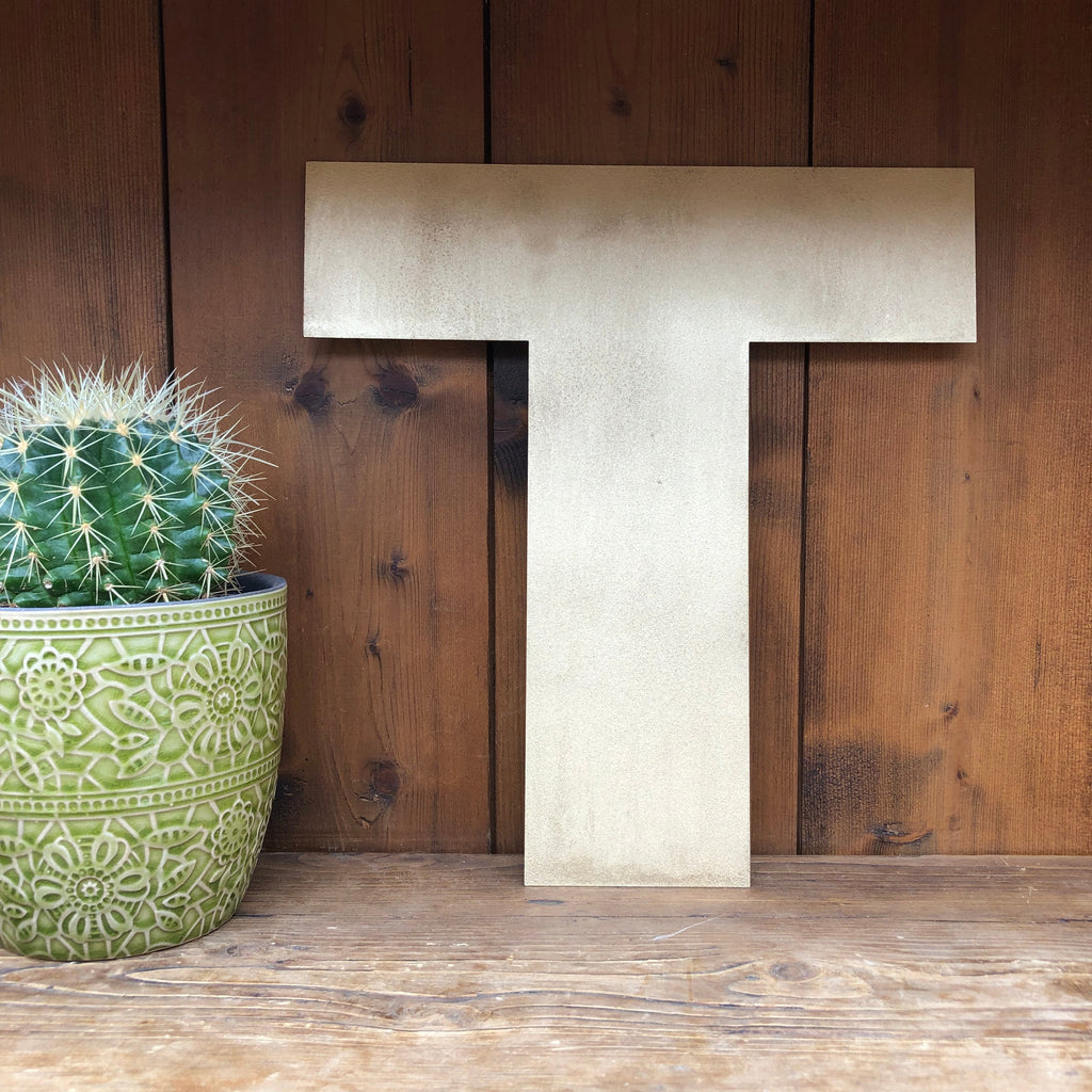 Rustic Gold Metal Letters 12 inch and 5 inch