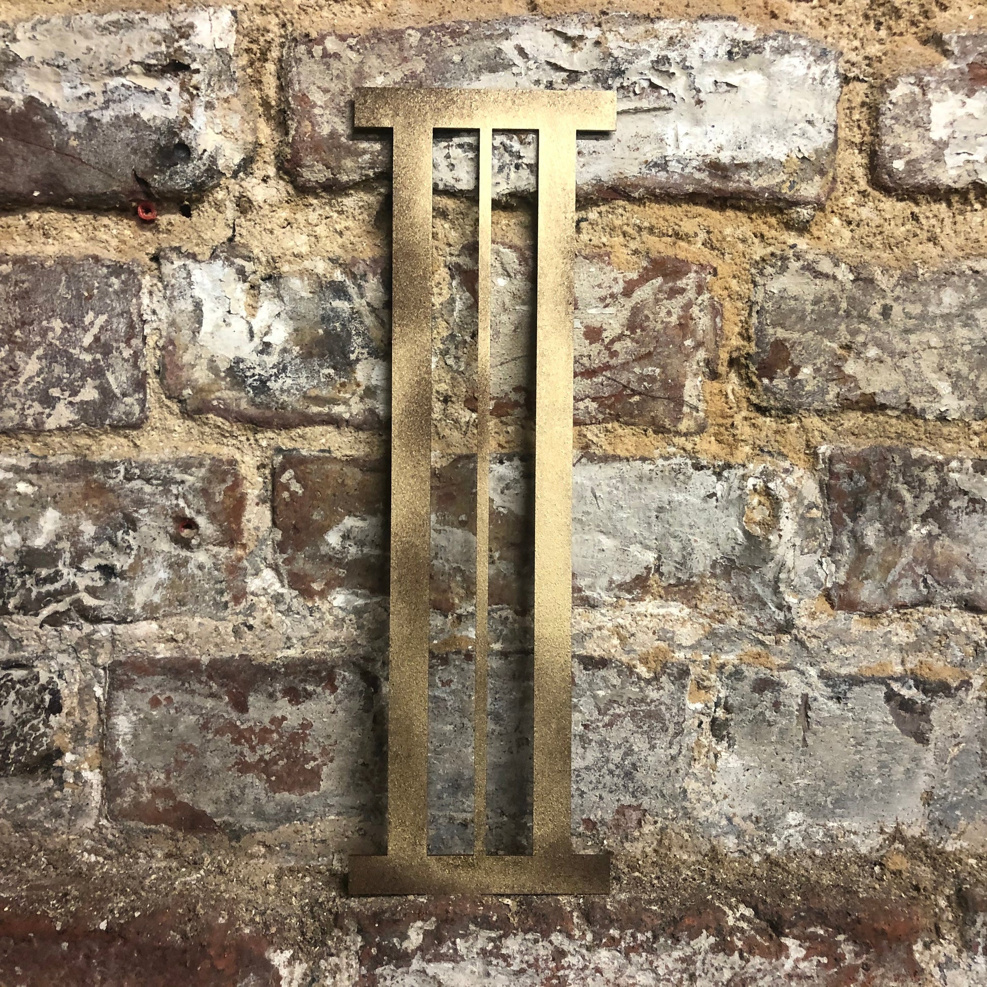 Gold Distressed Art Deco Metal Letters and Numbers 5 inch or 12 inch