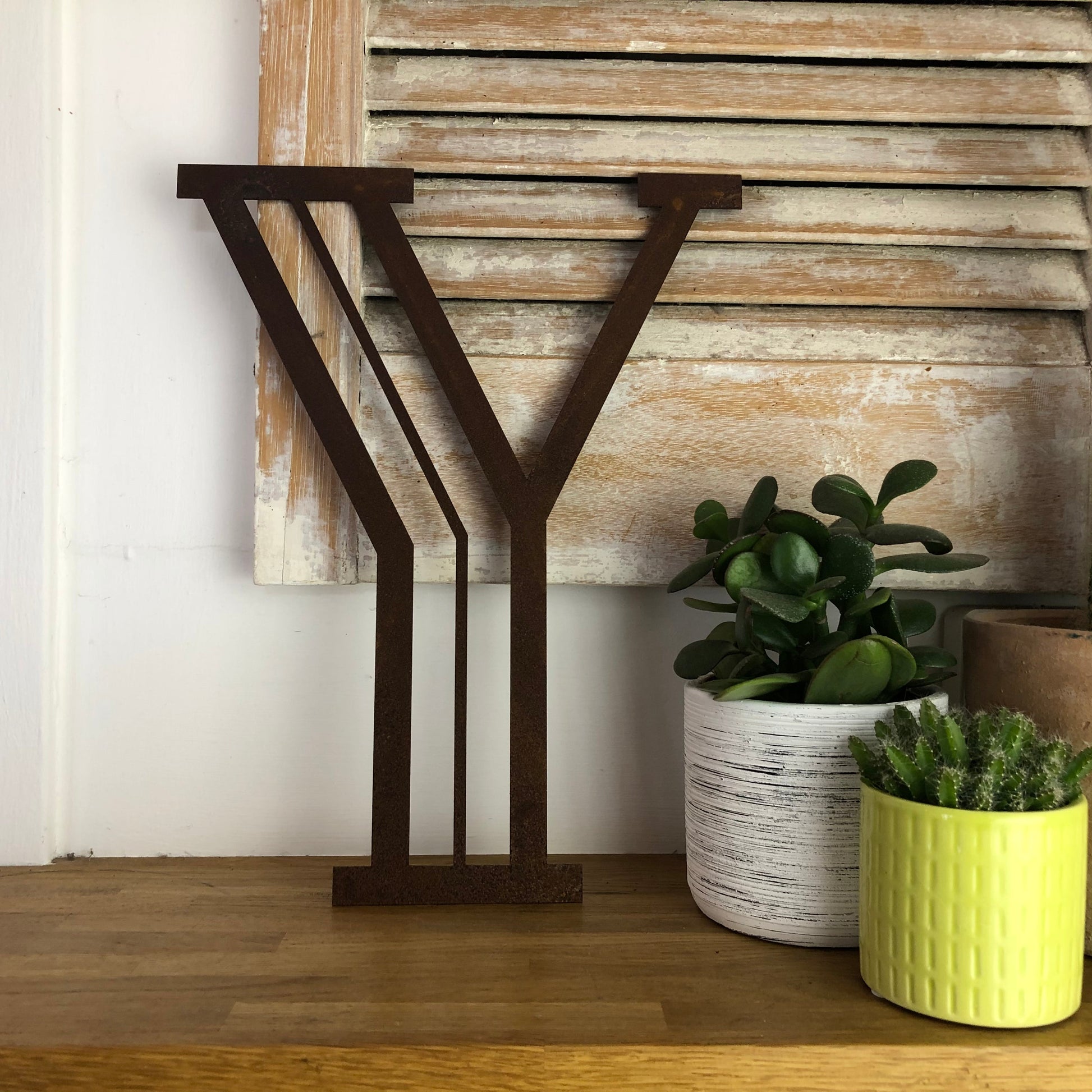 Rusty Metal Art Deco Lettering A-Z 0-9 in 5 inch or 12 inch