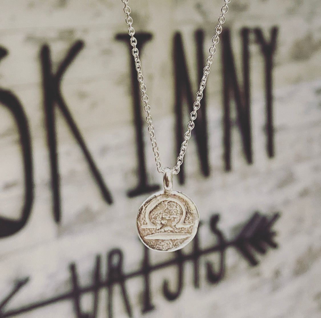 Personalised Star Sign Necklace in Recycled Silver
