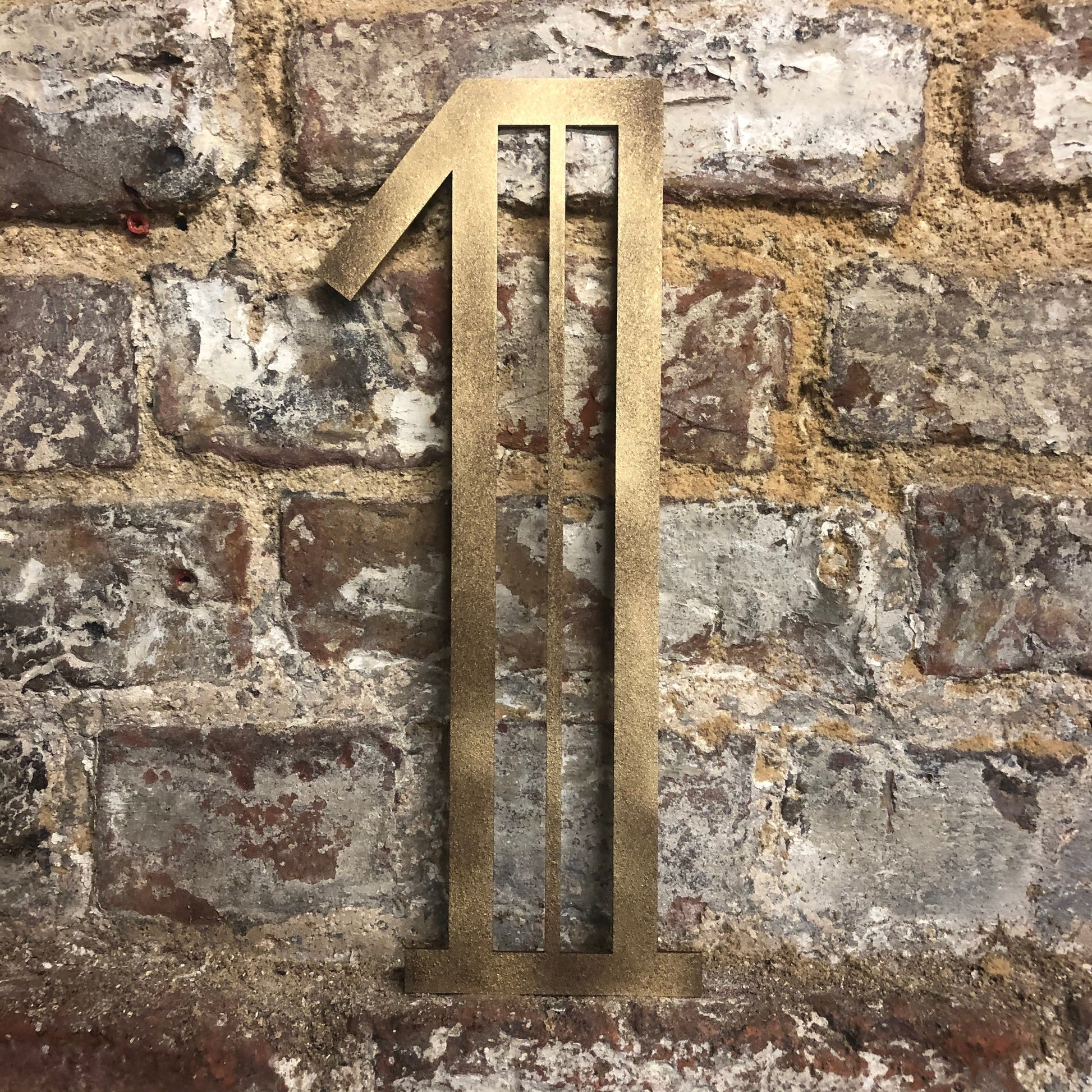 Gold Distressed Art Deco Metal Letters and Numbers 5 inch or 12 inch