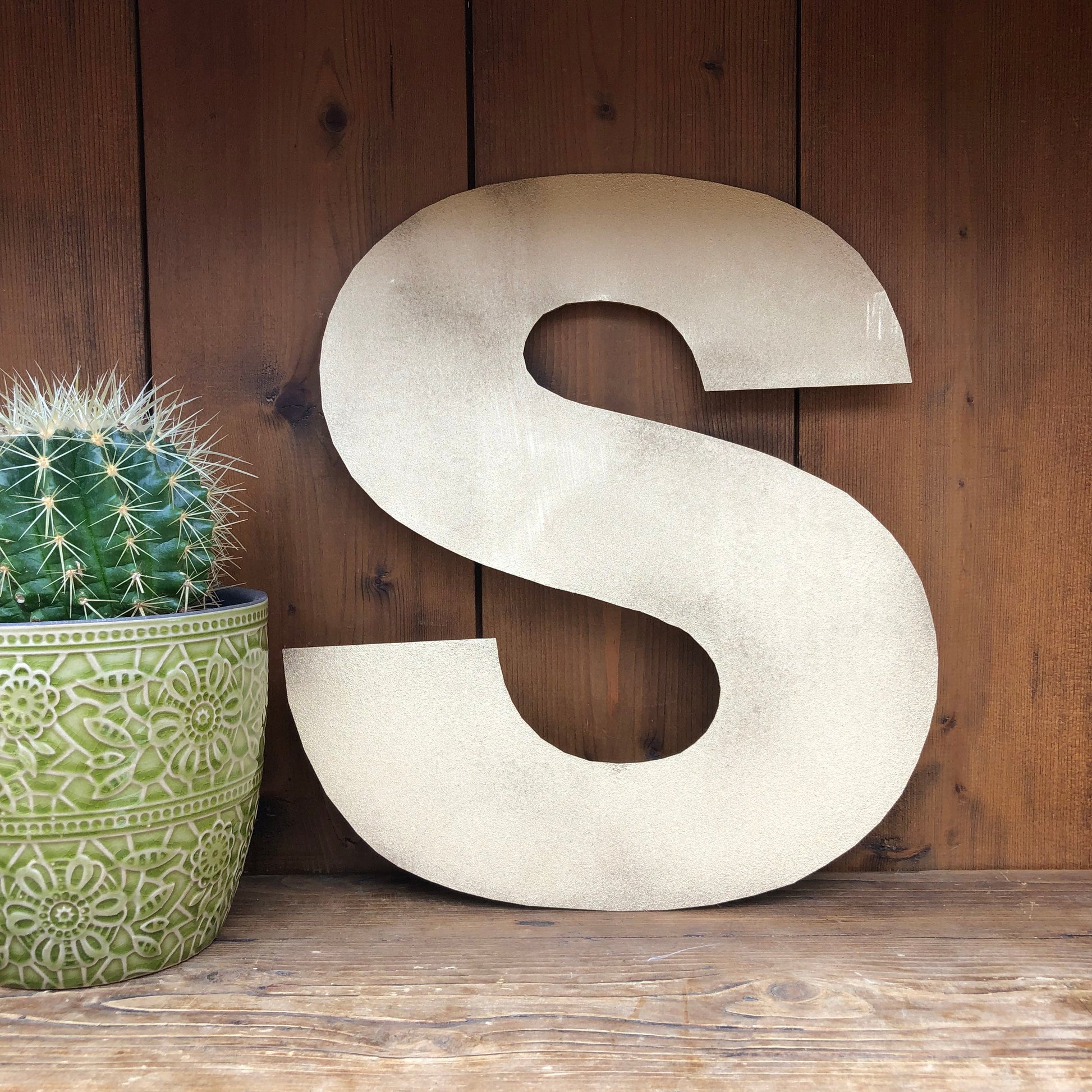 Rustic Gold Metal Letters 12 inch and 5 inch