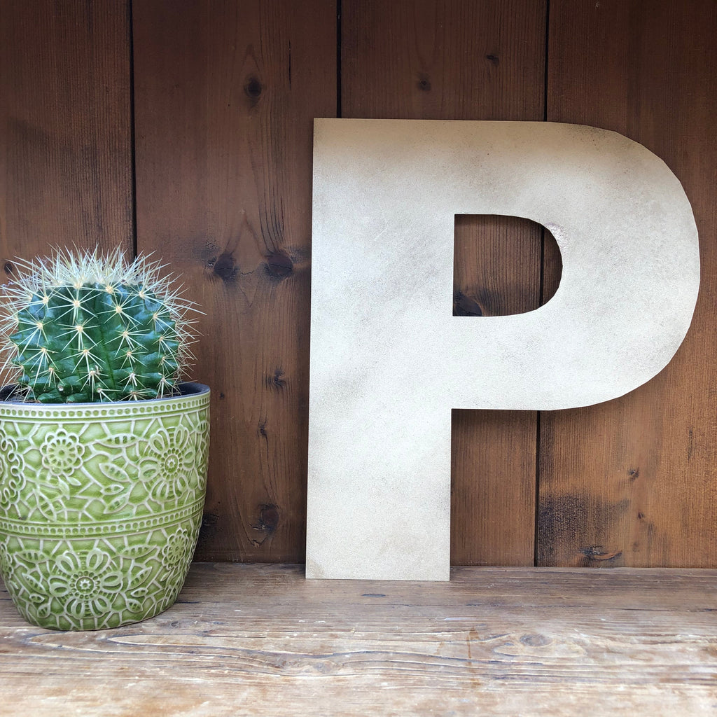 Rustic Gold Metal Letters 12 inch and 5 inch
