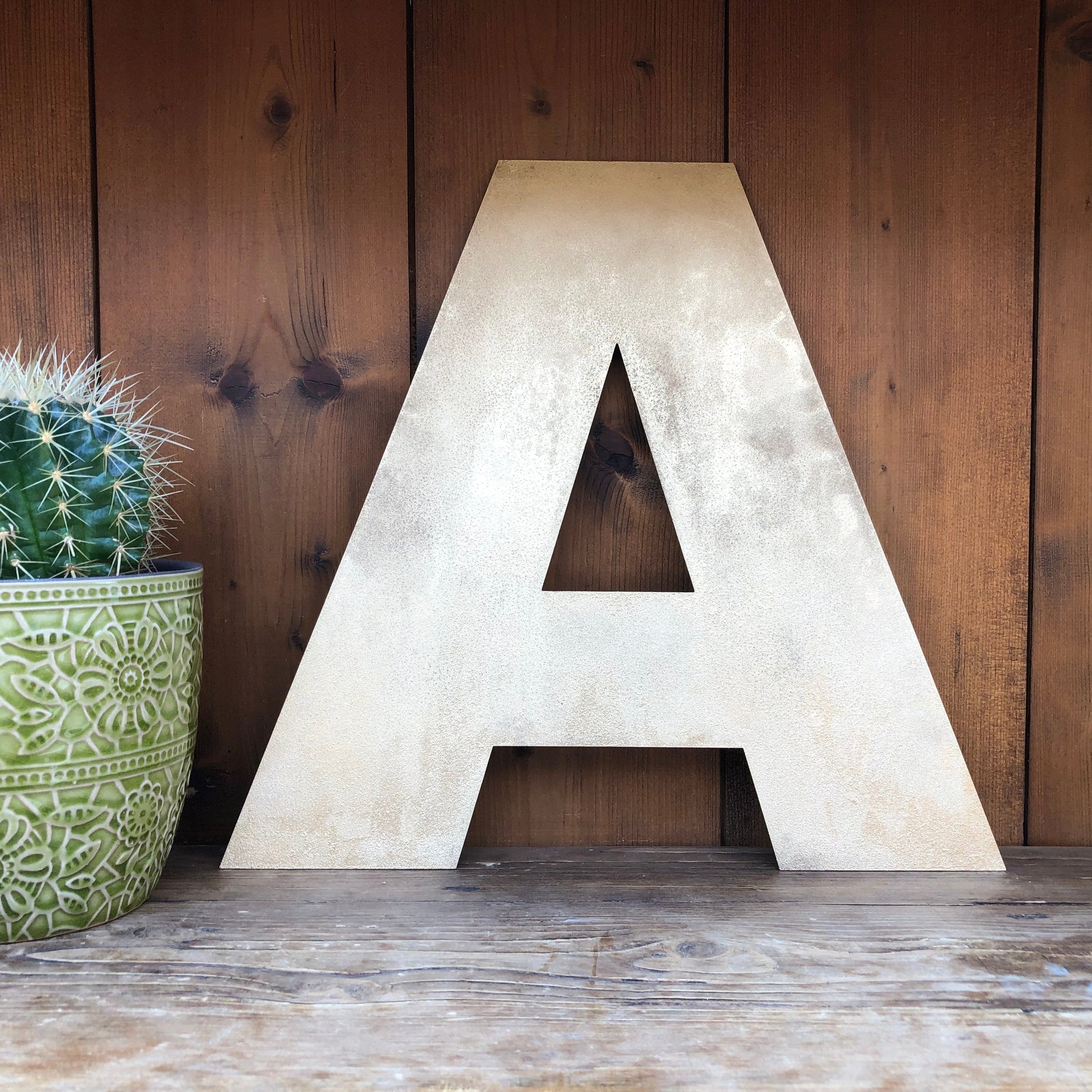 Rustic Gold Metal Letters 12 inch and 5 inch