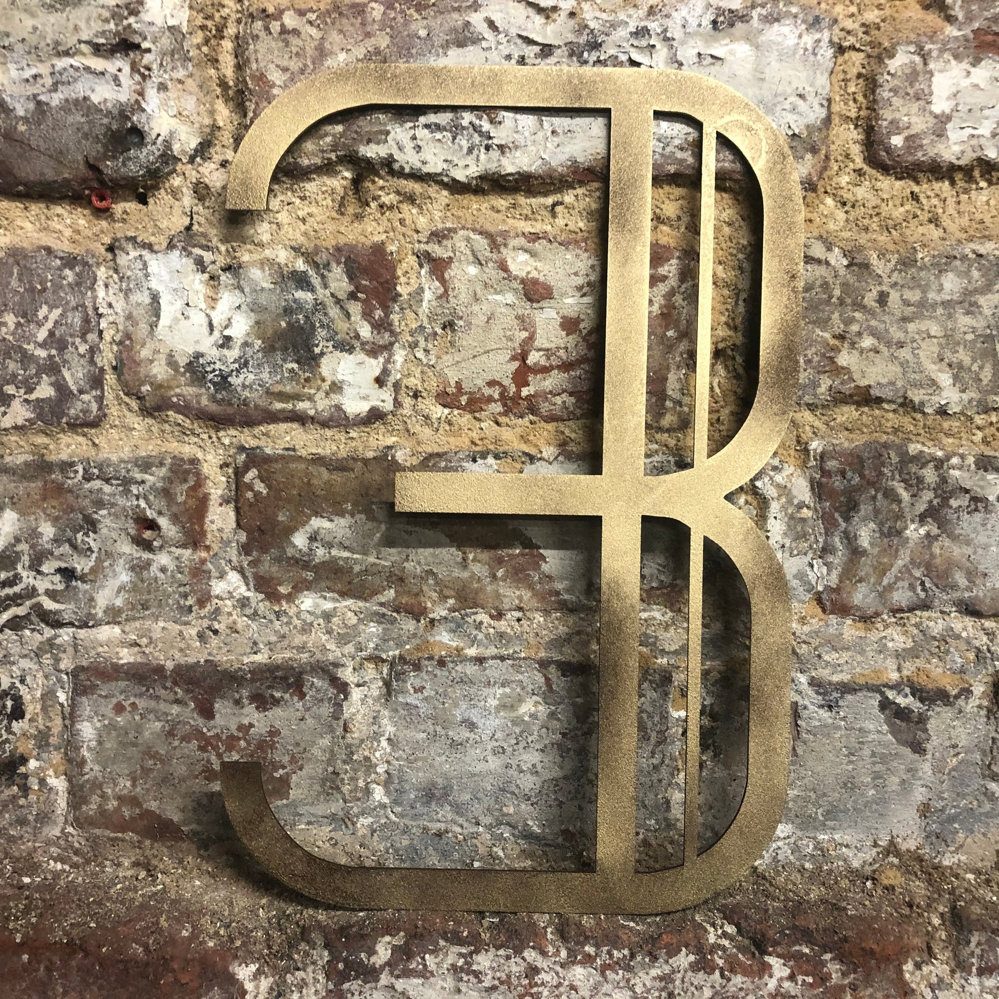 Gold Distressed Art Deco Metal Letters and Numbers 5 inch or 12 inch
