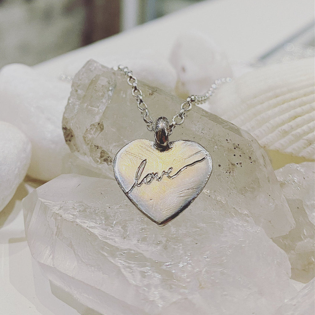 Love Heart Necklace in Sterling Silver