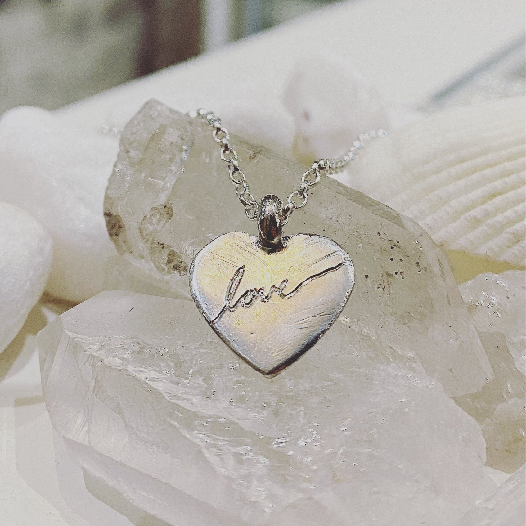 Love Heart Necklace in Sterling Silver