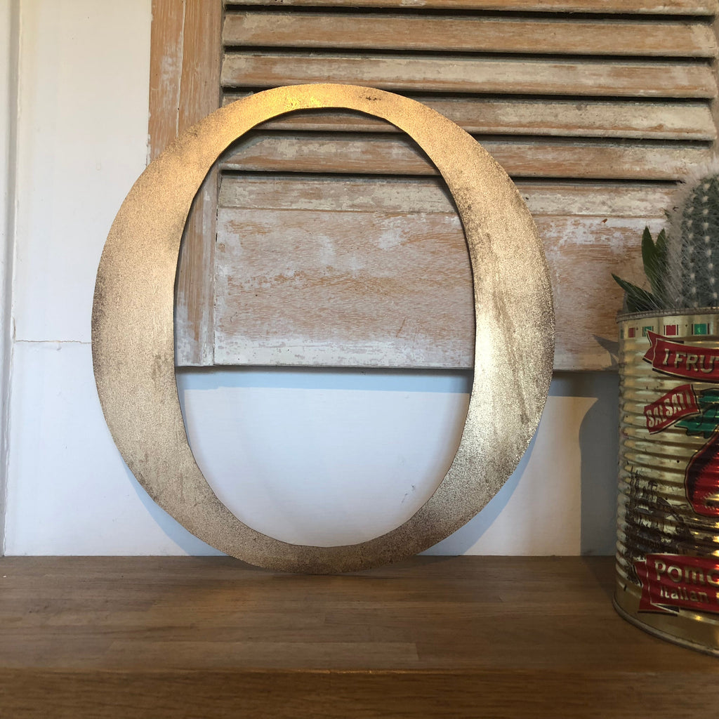 Distressed Gold Metal Letters A-Z 0-9 in 5 inch or 12 inch