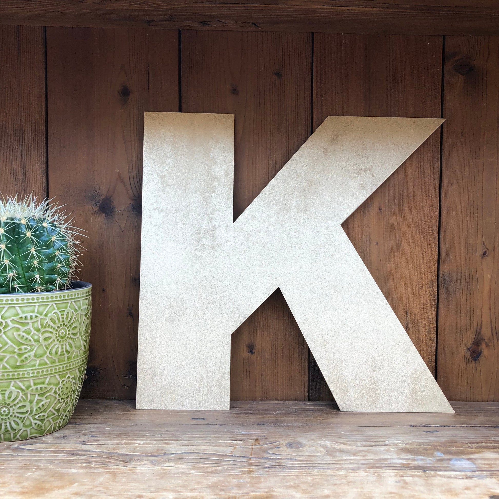 Rustic Gold Metal Letters 12 inch and 5 inch