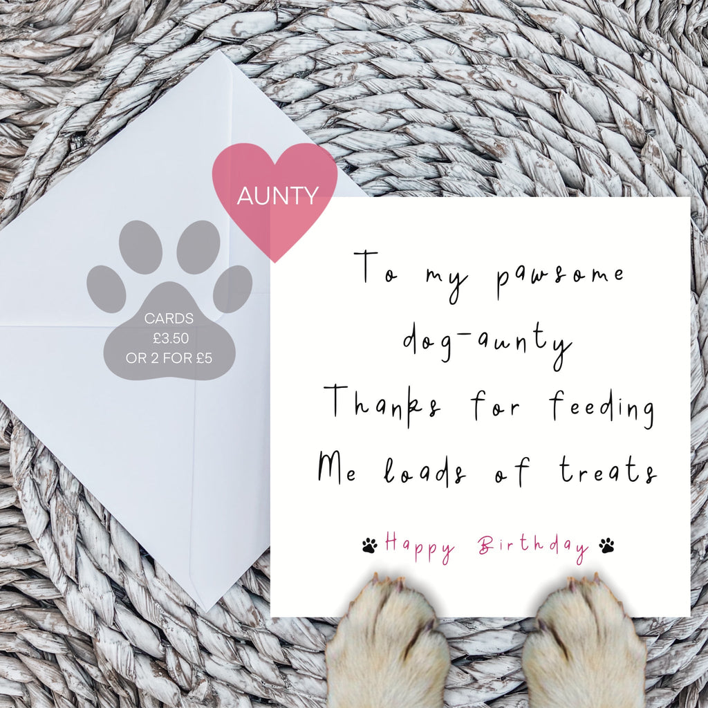 To My Pawsome Dog Aunty Birthday Card