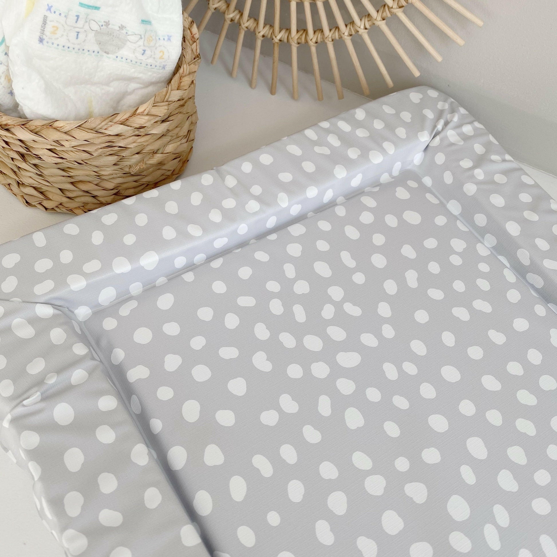 Standard Changing Mat - Grey Spots Print
