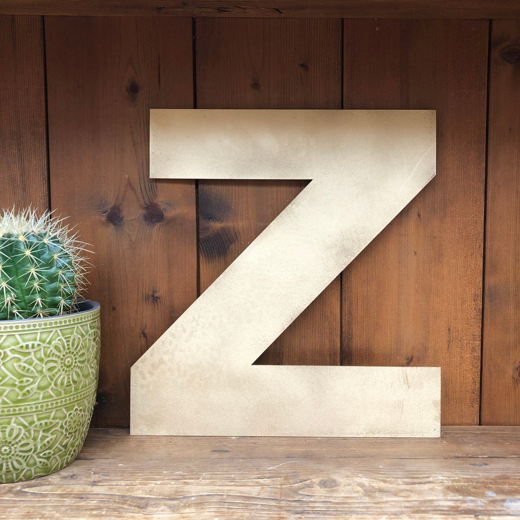 Rustic Gold Metal Letters 12 inch and 5 inch