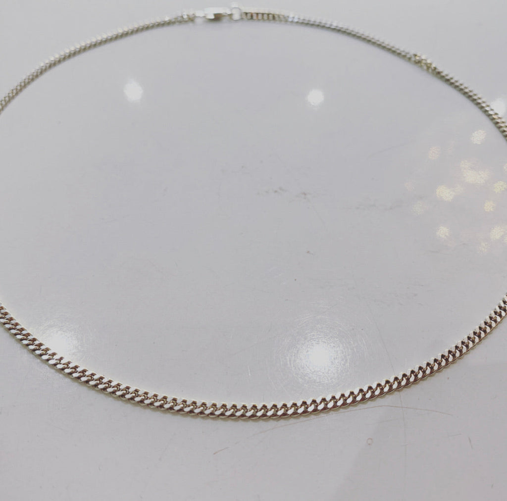 Cuban Curb Chain Necklace in Sterling Silver