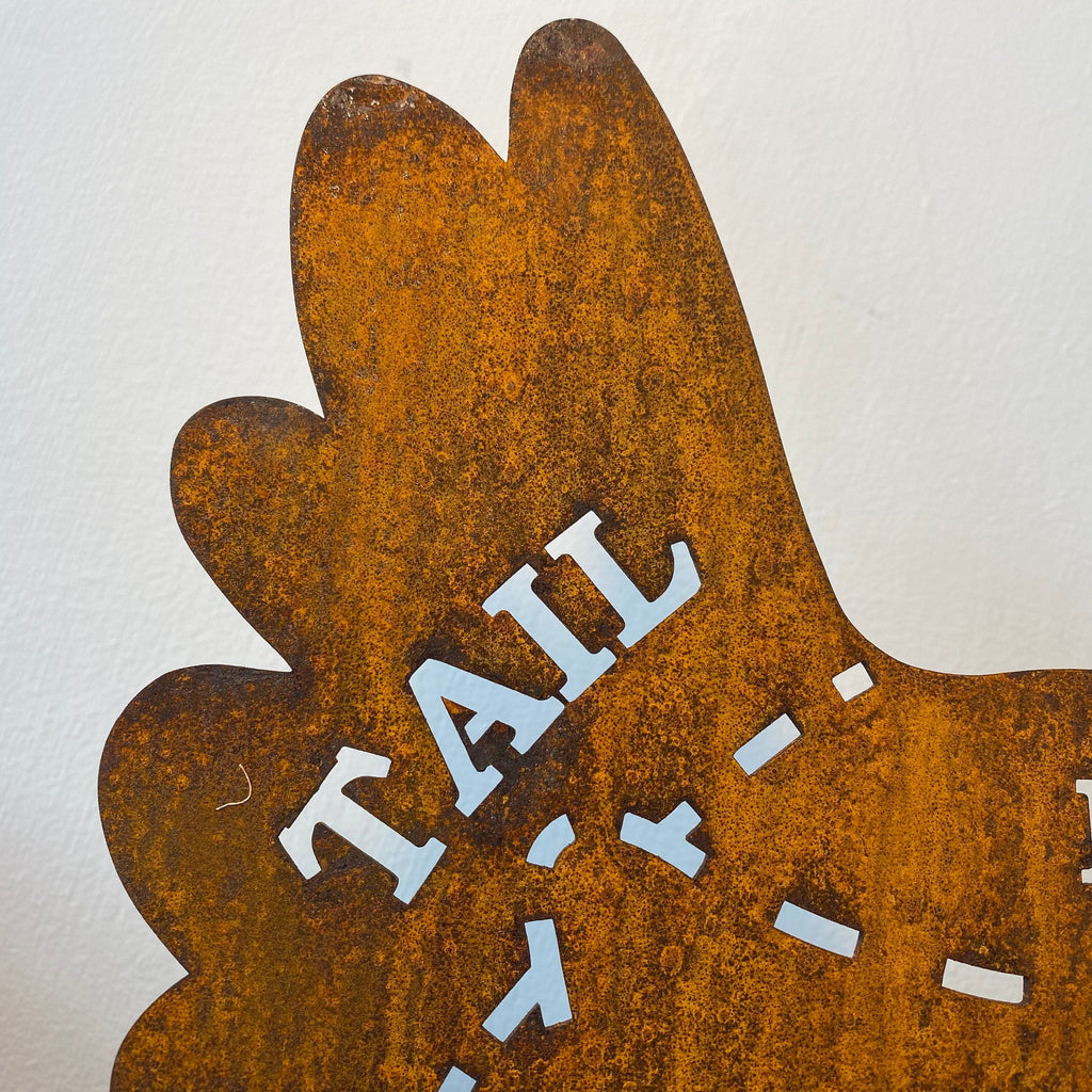 Rusty Metal Butchers Chicken Wall Art