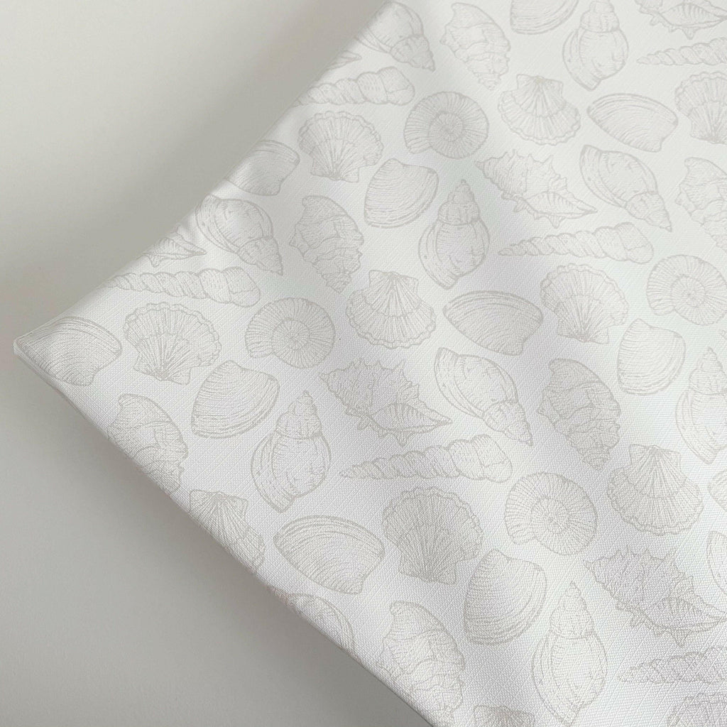 Anti-Roll Wedge Changing Mat - Delicate seashell print