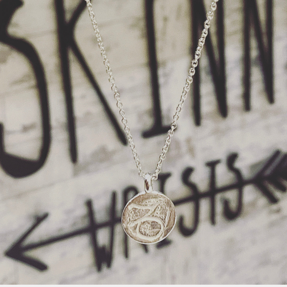 Personalised Star Sign Necklace in Recycled Silver