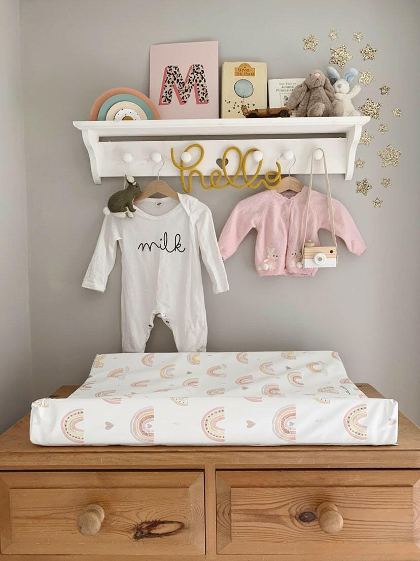 Anti-Roll Wedge Changing Mat - Rainbow Beau