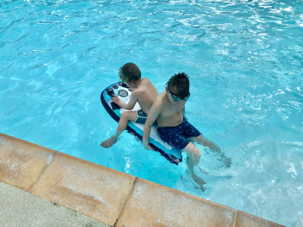 Inflatable 43 inch Body Board Complete Package with Pump and Leash